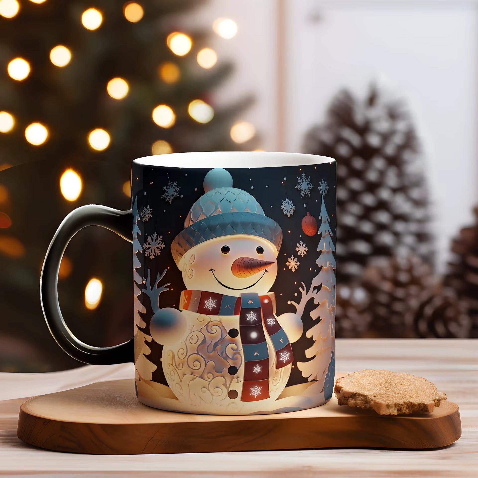 Christmas Color Changing Mug Santa Claus Ceramic Magic Mug Elk Heat Sensitive Coffee Cup Snowman Water Cups Children Xmas Gifts